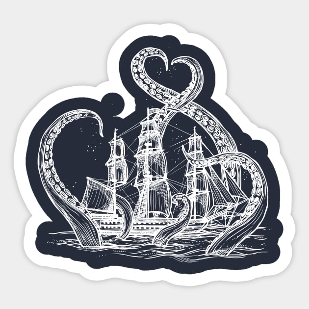 The Kraken Sticker by westcub86